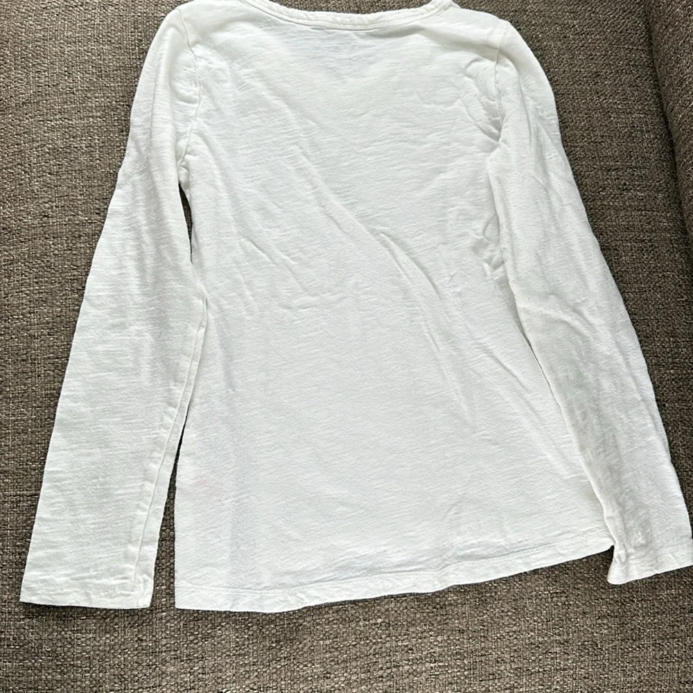 Justice Girls White Long Sleeve T-Shirt size 8